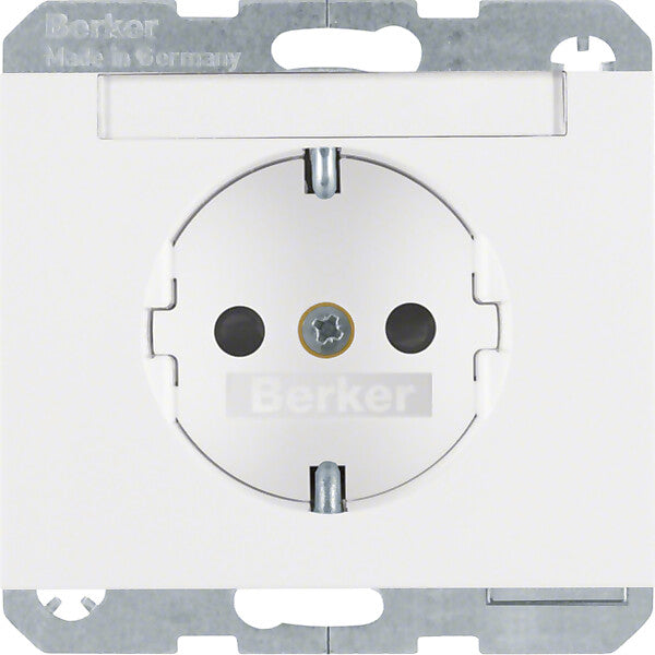 Hager/Berk SCHUKO-Steckdose pws m.Beschriftungsfeld 47387009
